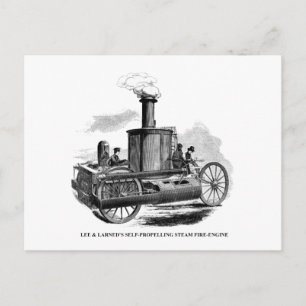 Carte Postale Moteur d'incendie Lee et Larned
