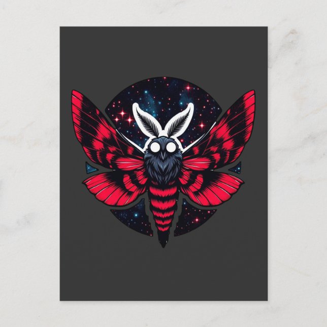 Carte Postale Moth cosmique - Art Folklore Mothman (Devant)