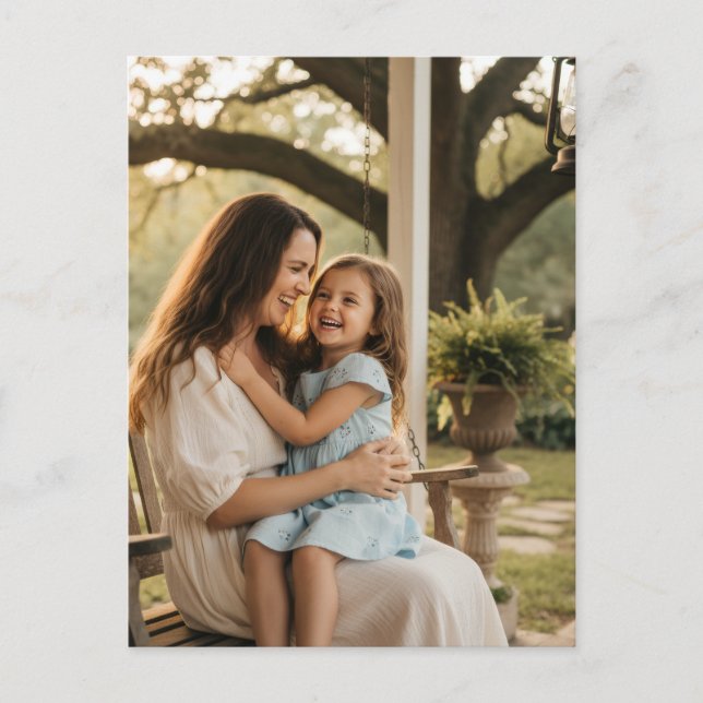 Carte Postale Mother daughter love photo mothers day family gift (Devant)