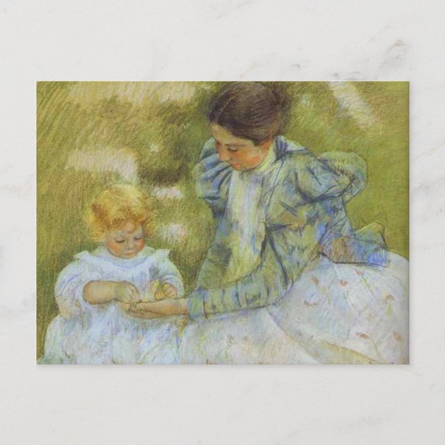 Carte Postale Mother Playing with Her Child. c.1897, Mary Cassat (Devant)
