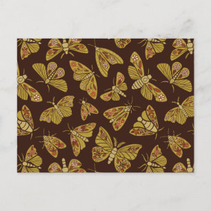 Carte Postale Moths rétro des années 1970