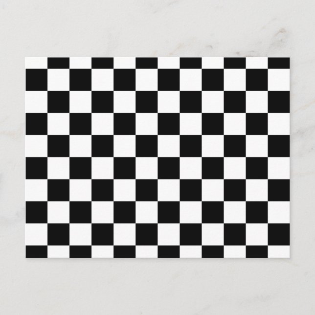 Carte Postale Motif à carreaux noirs (Devant)