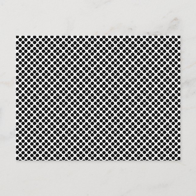 Carte Postale Motif à petits pois noirs (Devant)