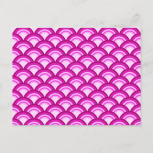 Carte Postale Motif à vagues Art déco - teintes orchidées