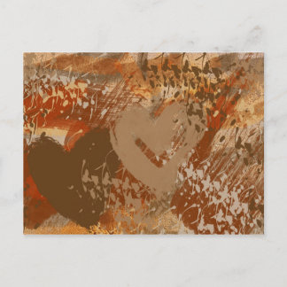 Carte postale Motif Abstrait Coeur de chocolat
