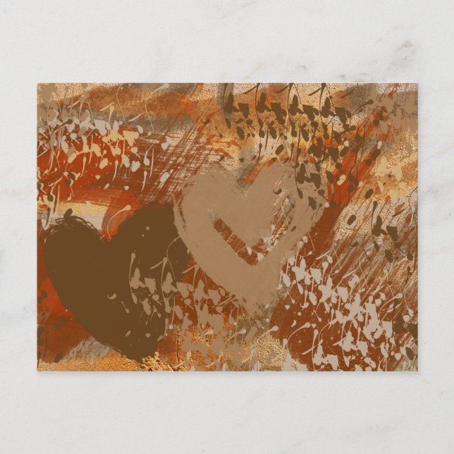 Carte postale Motif Abstrait Coeur de chocolat (Devant)