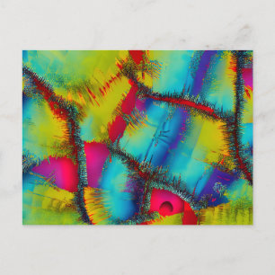 Carte Postale Motif Abstrait coloré