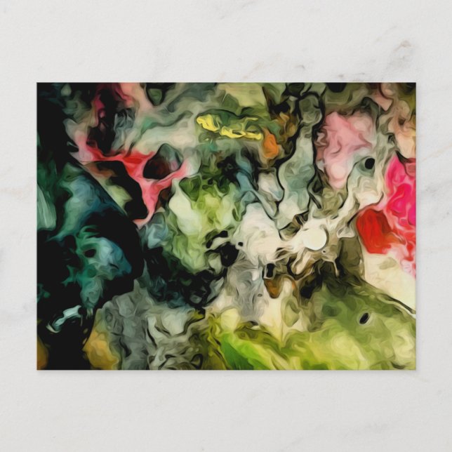 Carte Postale Motif Abstrait Cool de la palette Messy (Devant)