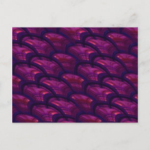 Carte Postale Motif Abstrait de Ventilateurs mauve