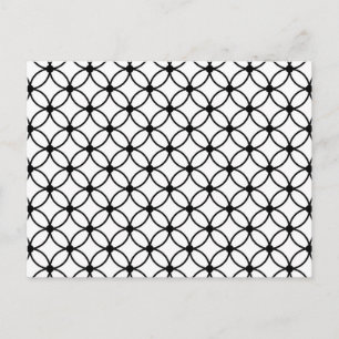 Carte Postale Motif Abstrait géométrique noir et blanc