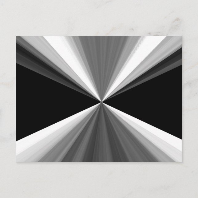 Carte Postale Motif abstrait noir blanc triangles (Devant)