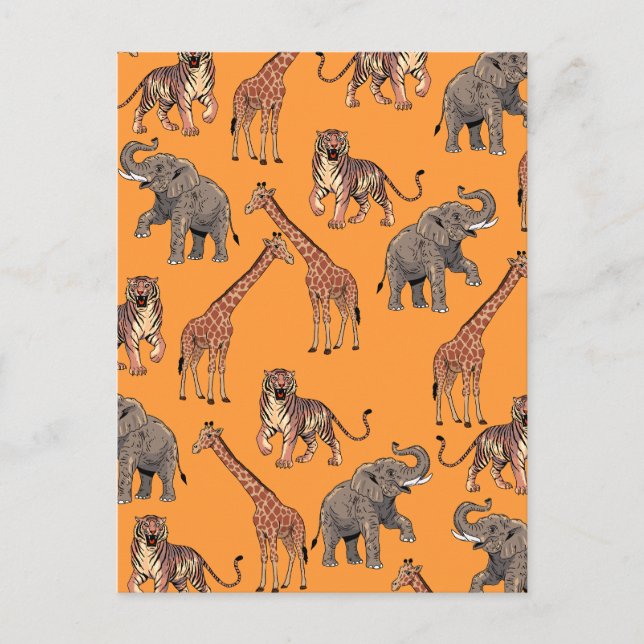 Carte Postale Motif Animal Africain (Devant)