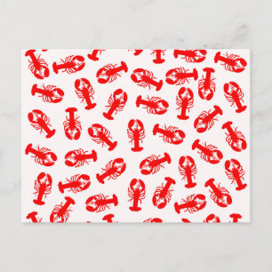 Carte Postale Motif animal de homard rouge mignon
