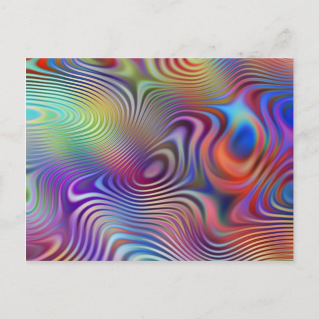 Carte Postale motif anneaux abstraits (Devant)