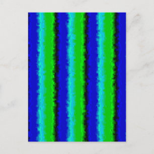Carte Postale Motif arc-en-ciel bleu vert abstrait 3D