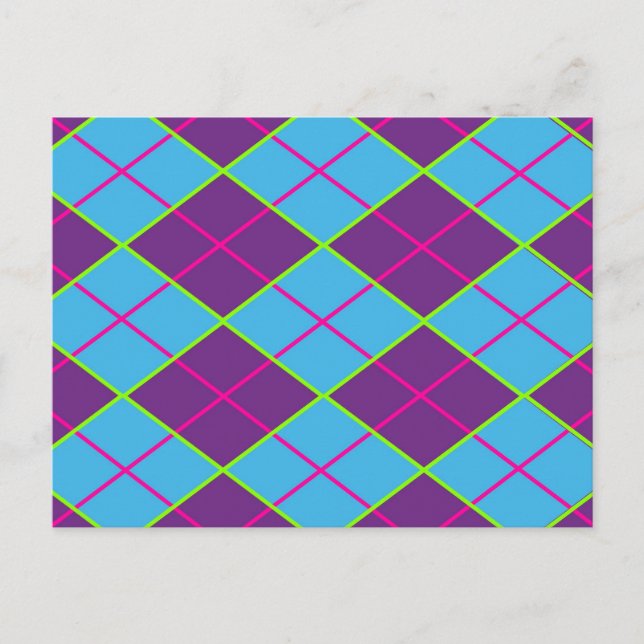 Carte Postale Motif Argyle Classique (Devant)