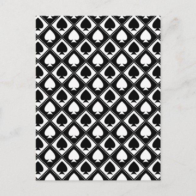 Carte Postale Motif As de Pique (Devant)