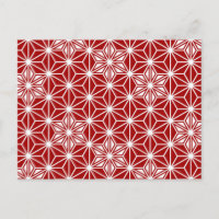 Motif Asanoha japonais - rouge foncé