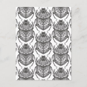 Carte Postale Motif Avec Doodle À Main