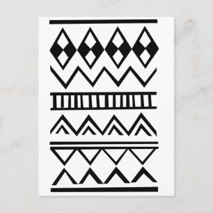Carte Postale Motif Aztec
