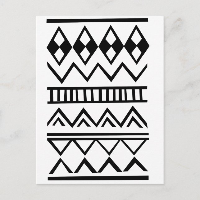 Carte Postale Motif Aztec (Devant)