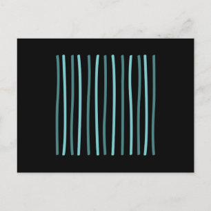 Carte Postale Motif Blue Green Stripes