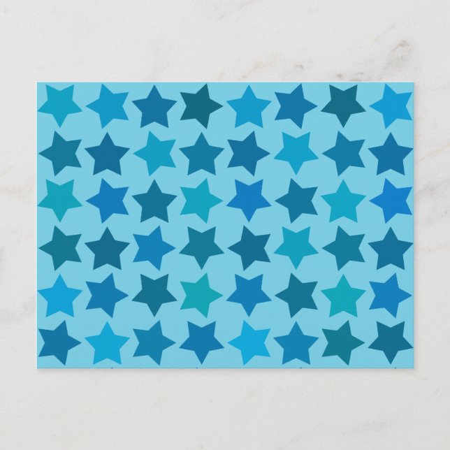 Carte Postale Motif Blue Star (Devant)