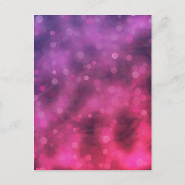 Carte Postale Motif Bokeh rose et violet (Devant)