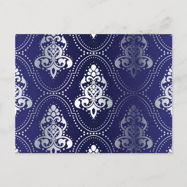 Carte Postale Motif Brocade (Devant)