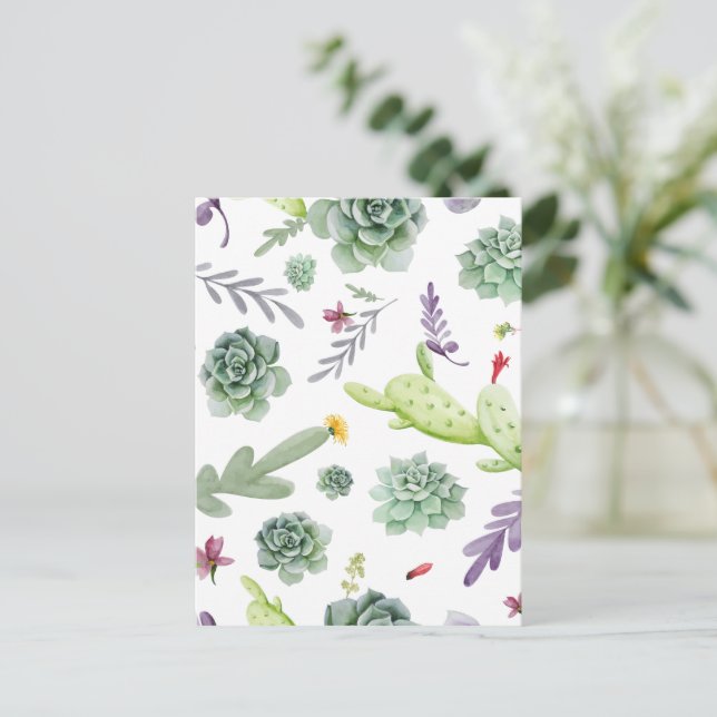 Carte Postale Motif Cactus (Debout devant)