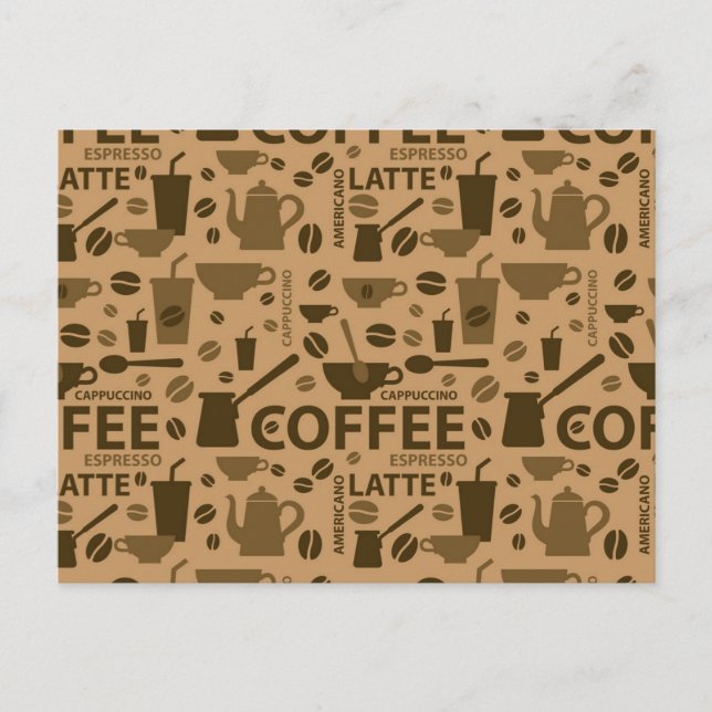 Carte Postale Motif café (Devant)