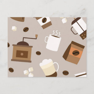 Carte Postale Motif café