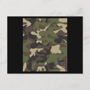 Carte Postale Motif Camo Camouflage