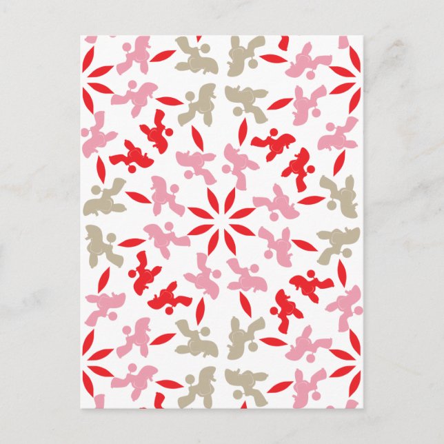 Carte Postale Motif Caniche (Devant)