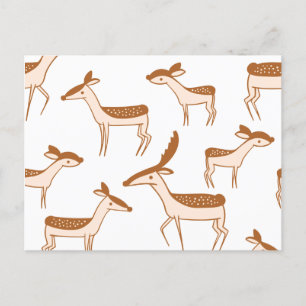 Carte Postale Motif cerf Design animal mou