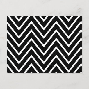 Carte Postale Motif Chevron noir et blanc 2