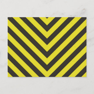 Carte Postale Motif Chevron noir et jaune