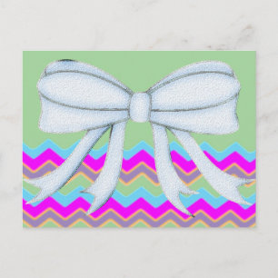 Carte Postale Motif Chevrons Fête de Douche Bureau Destinée