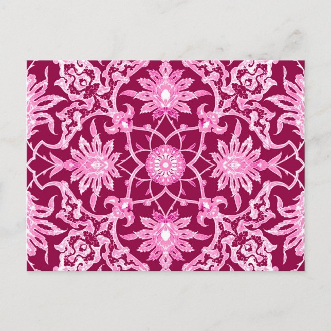 Carte Postale Motif chinois Art Nouveau - Vin Bourgogne (Devant)