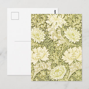 Carte Postale Motif Chrysanthème de William Morris Vintage