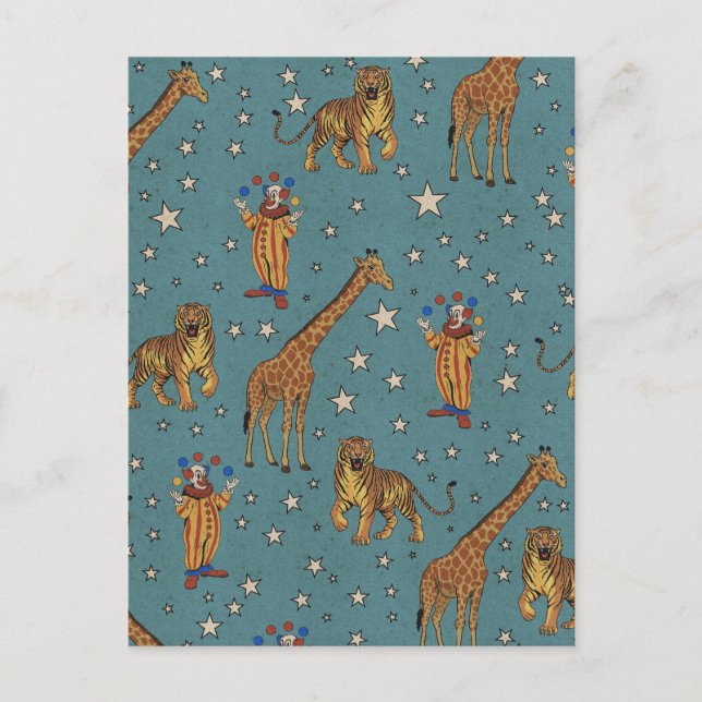 Carte Postale Motif cirque vintage (Devant)