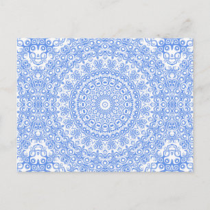 Carte Postale Motif Cornflower Blue Mandala