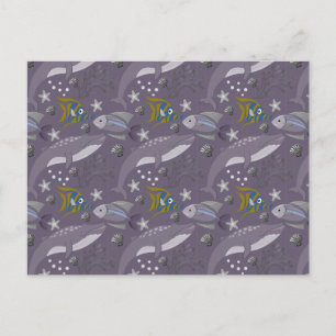 Carte Postale Motif d'animaux aquatiques   vie sous-marine océan