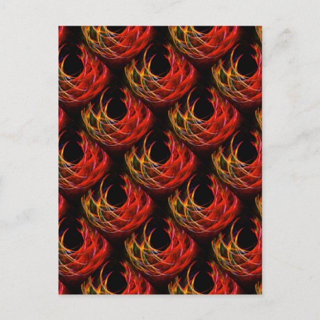 Carte Postale Motif d'art abstrait élégant boho moderne mignon # (Devant)