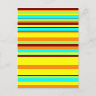 Carte Postale Motif de bande coloré Customisé Designer