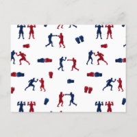 Motif de boîte rouge et bleu