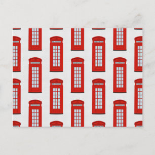 Carte Postale Motif de boîte téléphonique rouge britannique