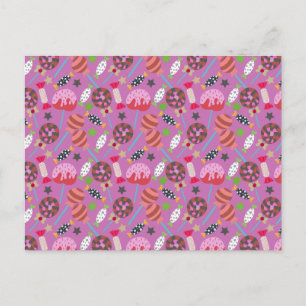 Carte Postale Motif de bonbons   motif Lollies   lollipop 19