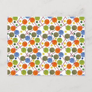 Carte Postale Motif de bonbons   motif Lollies   lollipop 61