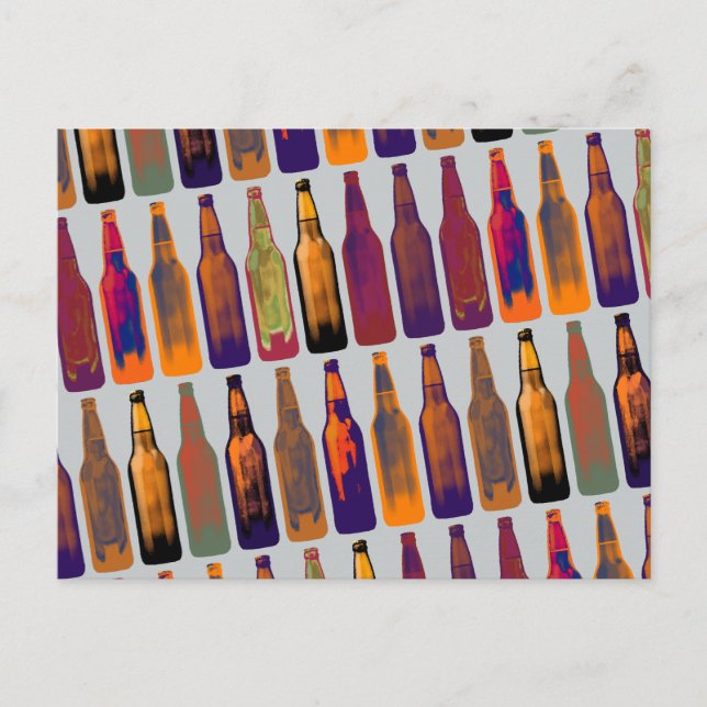 Carte Postale Motif de bouteilles de BEER (Devant)